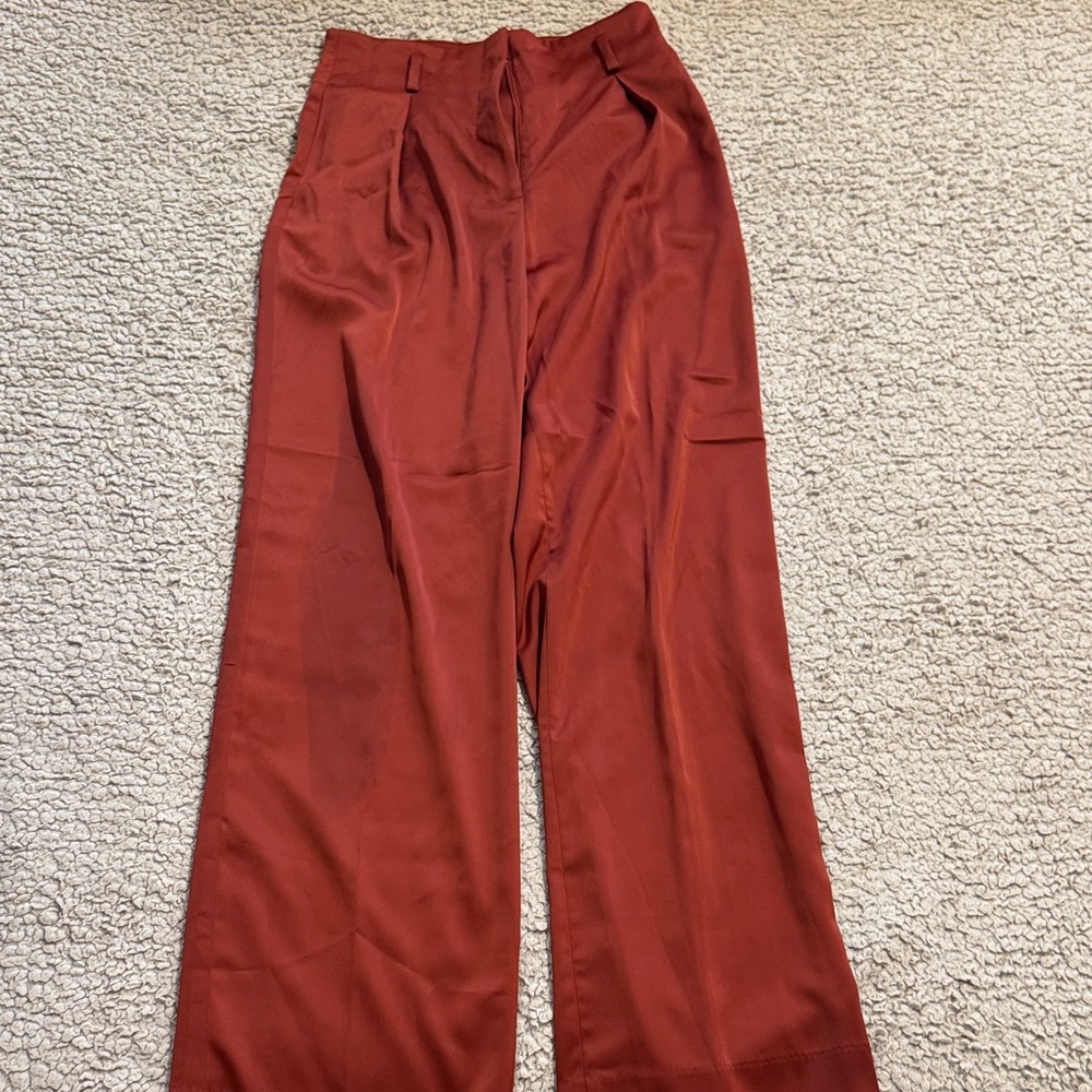 H&M Rust Wide Leg Pants
